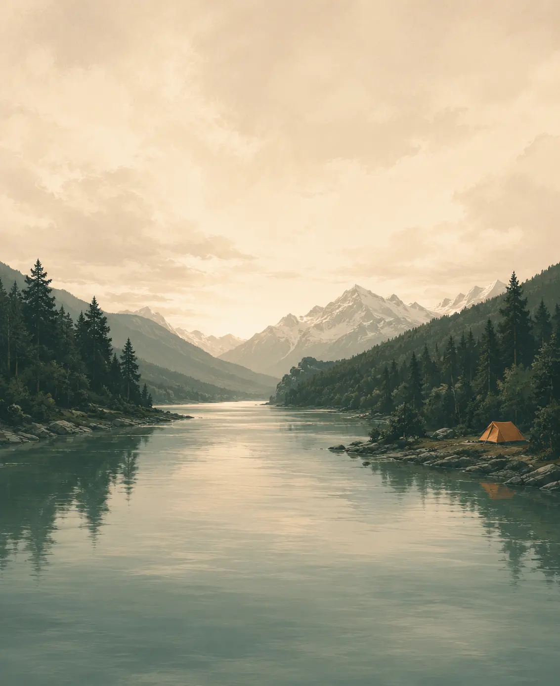 riverside camping and angling in pancheshwar